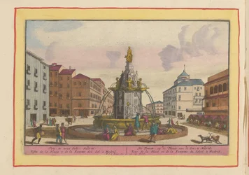 Fontän på Plaza Puerta del Sol i Madrid Fontänen, på Sonens plats, i Madrid (titel på objektet) Theatrum Hispaniae (...) (serietitel)