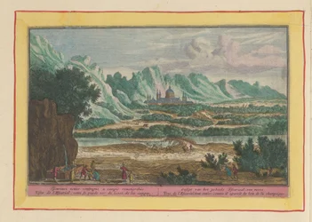 Landskap med Escorial Gesigt av hela Escurial, på avstånd (titel på objekt) Theatrum Hispaniae (...) (serietitel)