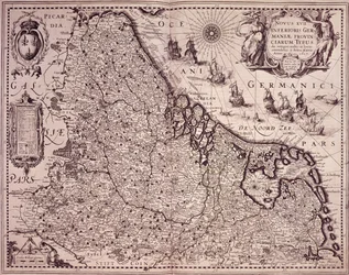 Karta över provinsen Förenade Nederländerna (gravyr)