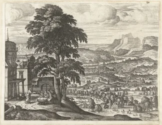 Abraham matar de tre änglarna Landskap med berättelsen om Abraham (serietitel)