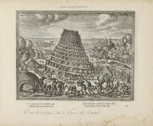 Toren van Babel Elusa mundi potenia (titel på objekt) The Sacred Emblems and the Main History of Both Testaments (Oude Testament) (serietitel) Bilder och figurer av böcker (serietitel)