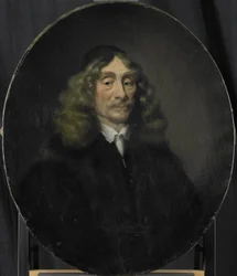 Porträtt av Johan de Reus, direktör för Rotterdamskammaren i Nederländska Ostindiska kompaniet, vald 1657