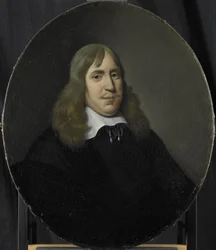 Porträtt av Willem Hartigsvelt, direktör för Rotterdamskammaren i Nederländska Ostindiska kompaniet, vald 1657