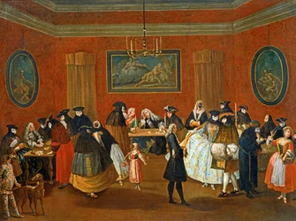 The Ridotto: maskeradscen ... (målning på duk)