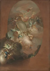 Studie för The Apotheosis of Ferdinand IV and Maria Carolina, King and Queen of Neapel, ca. 1781.