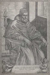 Porträtt av påven Sixtus V, 1585.