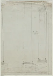 Arkitektonisk ritning av kolumner (verso)