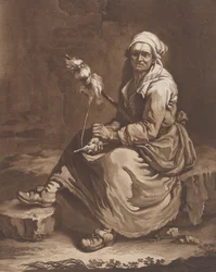 Den gamla arbetande kvinnan, ca. 1757-1804.