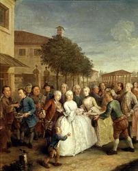 A Party at Villa Widmann, ca 1750 (olja på duk)