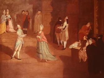 Dansrepetition, av Pietro Longhi (1701-1785)