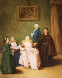 Munkbesök, av Pietro Longhi (1701-1785)