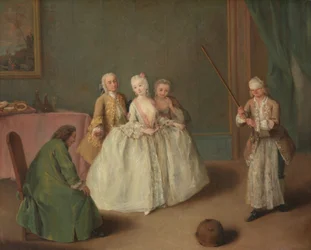 Spelet om kokkärlet, ca 1744 (olja på duk)