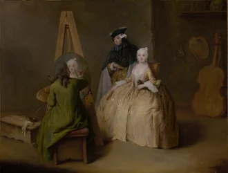 Målaren i hans ateljé, c.1741-4
