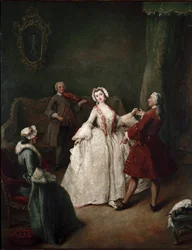 Danslektionen (olja på duk, ca 1741)