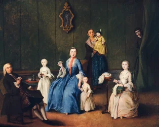 Venetiansk familj, av Pietro Longhi (1701-1785)