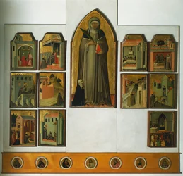 Altartavla av välsignad ödmjukhet av Pietro Lorenzetti (cirka 1280-1348), tempera och guld på panel
