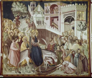 Kristi inträde i Jerusalem - Fresco av Pietro Lorenzetti (1280-1348)