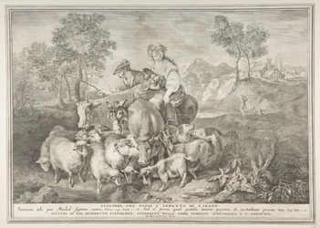 Jakob skötte Labans flock Jakob, utfodrade Labans hjord, 1743-63.
