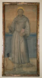 Sankt Antonius av Padua och Bartolomeo di Maraglia från Perugia, cirka 1512, målad av Pietro Vannucci, känd som Perugino (cirka 1450-1523), Umbrien, Italien