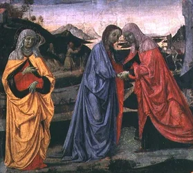 Besöket (tempera på panel)