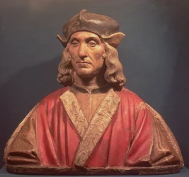 Henrik VII, 1509-11 (målad terrakotta)