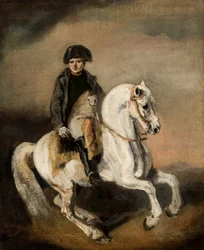 Napoleon till häst (olja på duk)