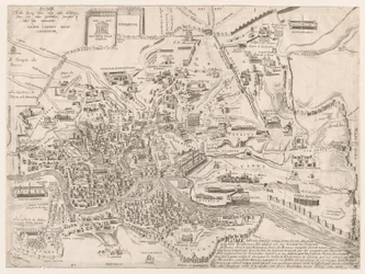 Mirror of Roman Magnificence: Plan av det antika Rom, 1500-talet., 1500-talet.