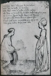 En kärleksduett, c1400-talet, 1925