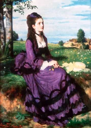 Dam i violett, 1874