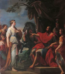 Clelia före Porsena, av Placido Costanzi (1702-1759), olja på duk