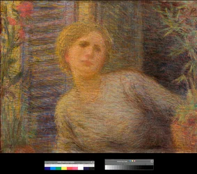 Flickan vid fönstret Målning av Plinio Nomellini (1866-1943) 1891 Privat samling