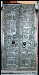 Dörrar som skildrar scener från St. Adalberts liv (939-97) (brons)