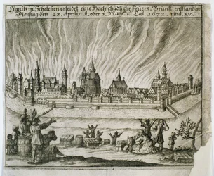 Legenden om de tvås eld, 1672
