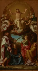 Kristus i härlighet med heliga Celsus, Julian, Marcionilla och Basilissa