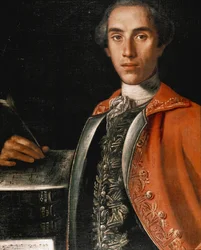 Porträtt av den italienske kompositören Leonardo Leo (1694-1744) Målning av Pompeo Batoni (1708-1787) Neapel, Musikkonservatoriet San Pietro a Majella