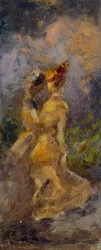 Ladies Promenading (olja ombord)