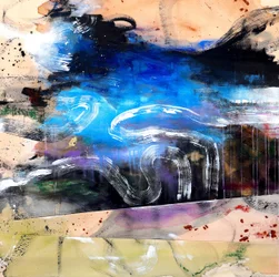 Abstrakt Blue Flow