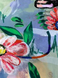 Färgsprakande abstrakta blommor