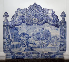 Allegory of air - Azulejos, målat lergods