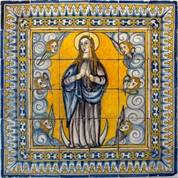 Our Lady of the Conception - Azulejos de Lisbon (Portugal) 1650-1675 (Our Lady of the Conception, Tile, Lissabon