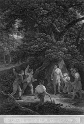 Karl II i skogen Boscobel, 1651.