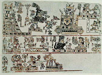 Faksimilkopia av Codex Bodley, detalj, ca 1521 (vellum)