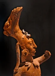 Detalj av en bollspelare, Jaina Culture (keramik)