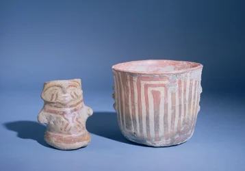 Kärl från Hacilar, Turkiet, c.5500-00 f.Kr. (målad keramik)