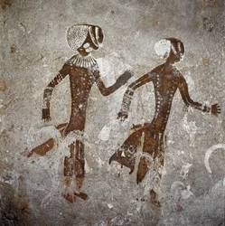 Mänskliga figurer. Grottmålningar, 8000-7000 f.Kr.
