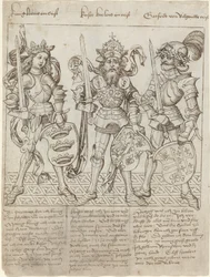 Kung Arthur, Karl den Store och Godfrey av Boulogne