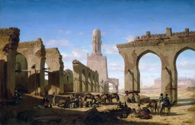 Ruinerna av Al-Hakim-moskén i Kairo