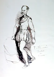 Figur i 1500-talsdräkt, c1823-1870