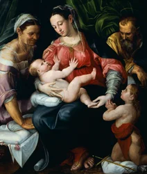 Heliga familjen, av Prospero Fontana (1512-1597).
