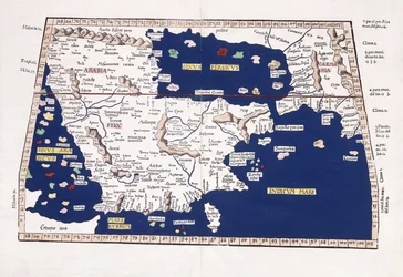 Karta över Arabien, Persiska viken och Indiska oceanen, 1541